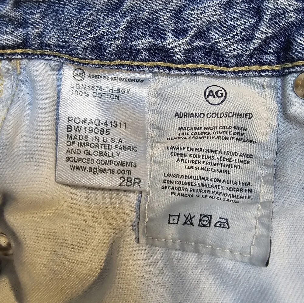 Ag Adriano Goldschmied The Phoebe Vintage High Waisted Tapered Leg Size 28R - Picture 7 of 10